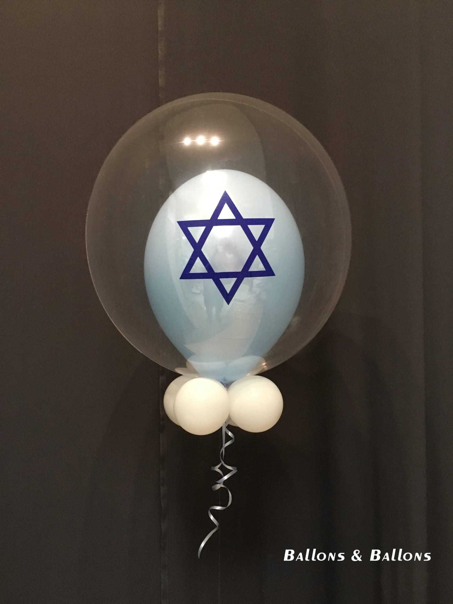 Ein Ballon mit dem blauen Davidstern in Wien