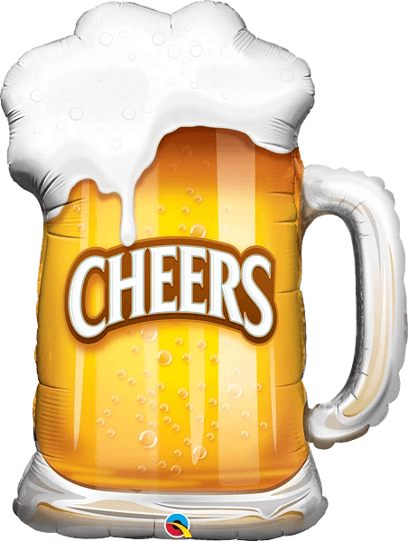 Ein Bierkrug-Ballon mit der Aufschrift "Prost".